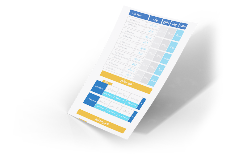 لیست قیمت محصولات عمومی